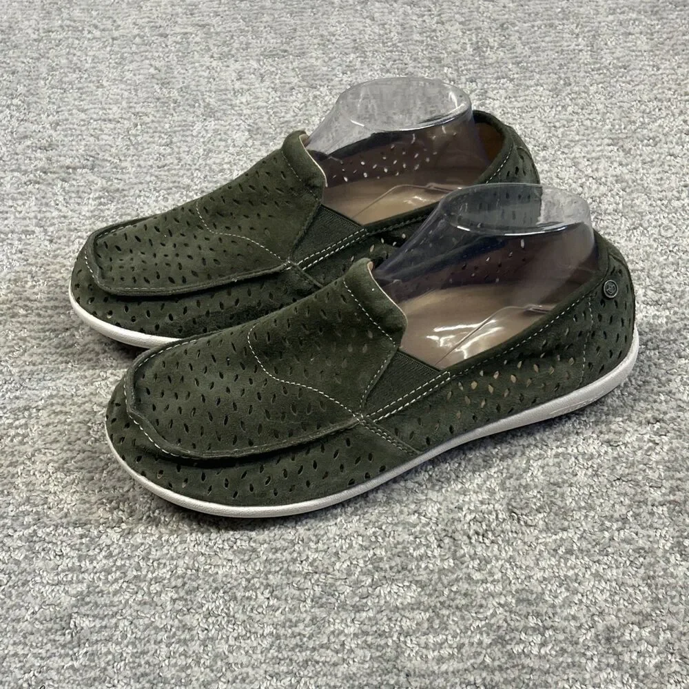Spenco Shoes Womens 9 Equinox Orthotic Suede Slip-On Green Flats Comfort